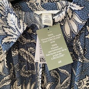 H&M Navy and White Paisley oversized  dress